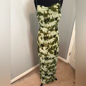 Persaya Green Floral Maxi Dress